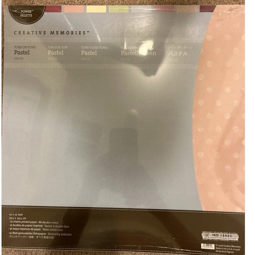 Creative Memories scrapbook paper Tone On Tone Pastel 16‎ Sheets, printed, craft